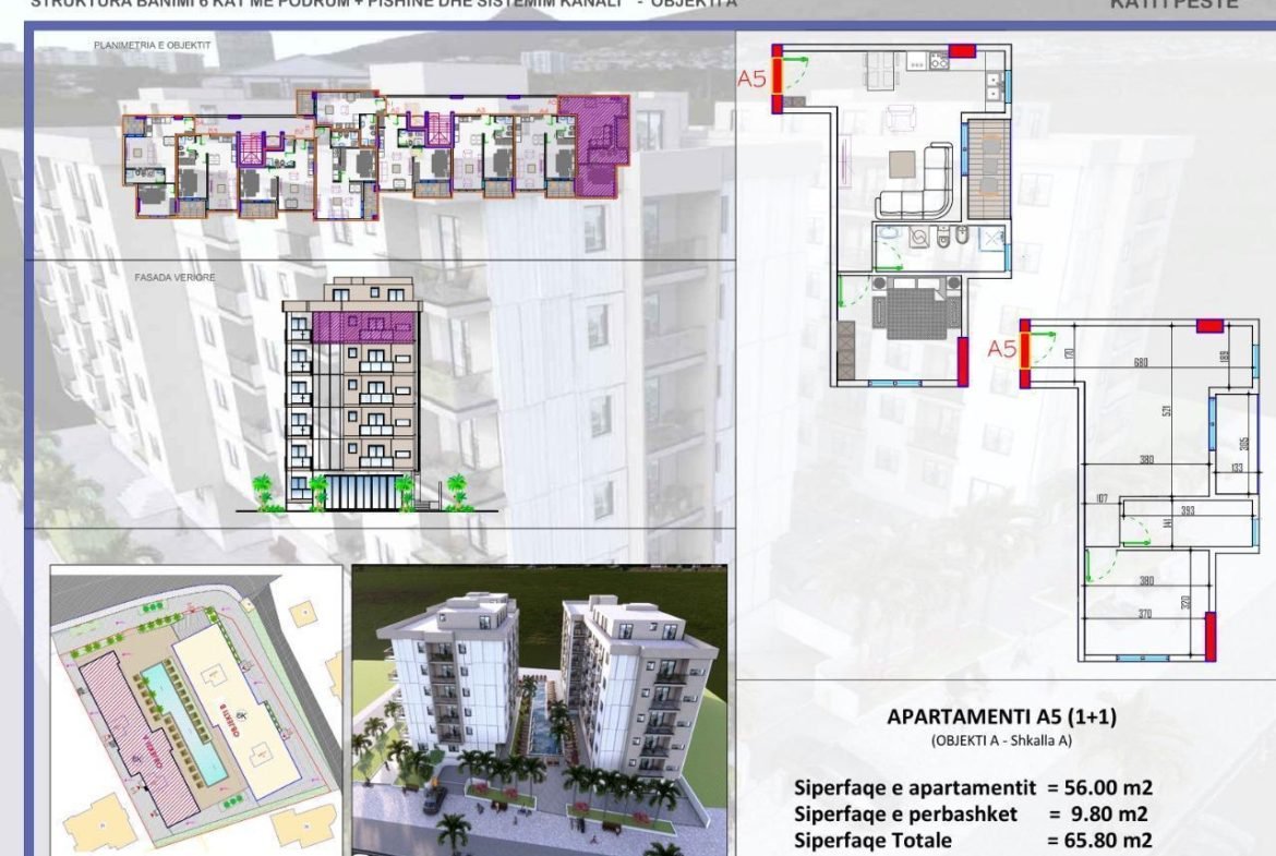1+1 Apartment for Sale in Mali i Robit