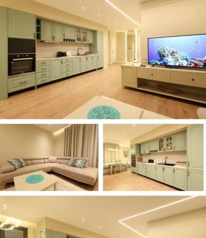 1+1 apartment for rent on the 16th floor of Rajfi Building on Taulantia Boulevard, Durrës