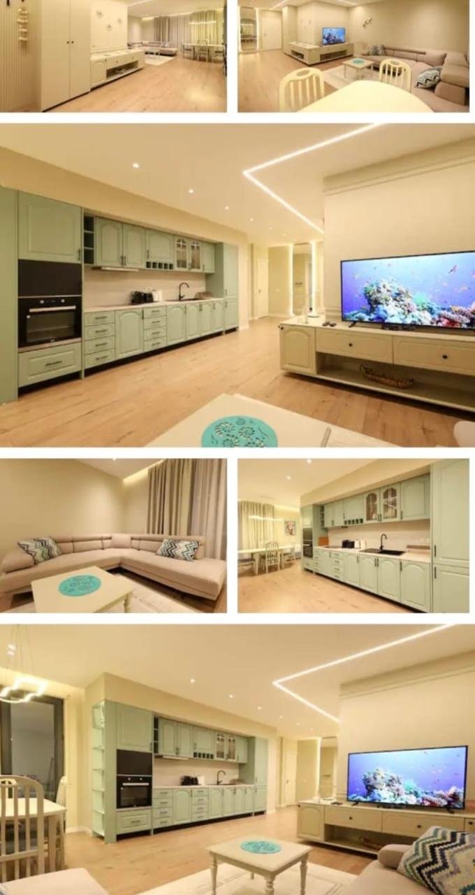 1+1 apartment for rent on the 16th floor of Rajfi Building on Taulantia Boulevard, Durrës