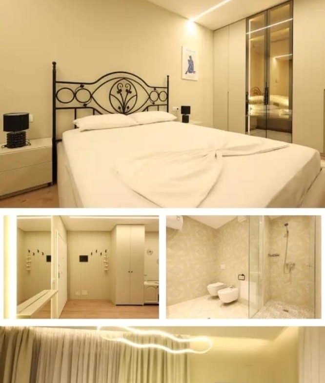 1+1 apartment for rent on the 16th floor of Rajfi Building on Taulantia Boulevard, Durrës