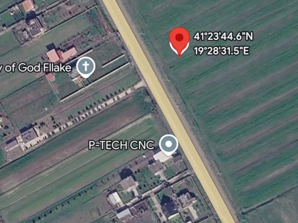 5,400 m² land for sale on Fllaka Road with a permit for a 1,200 m² warehouse