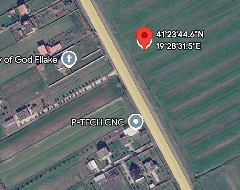 5,400 m² land for sale on Fllaka Road with a permit for a 1,200 m² warehouse