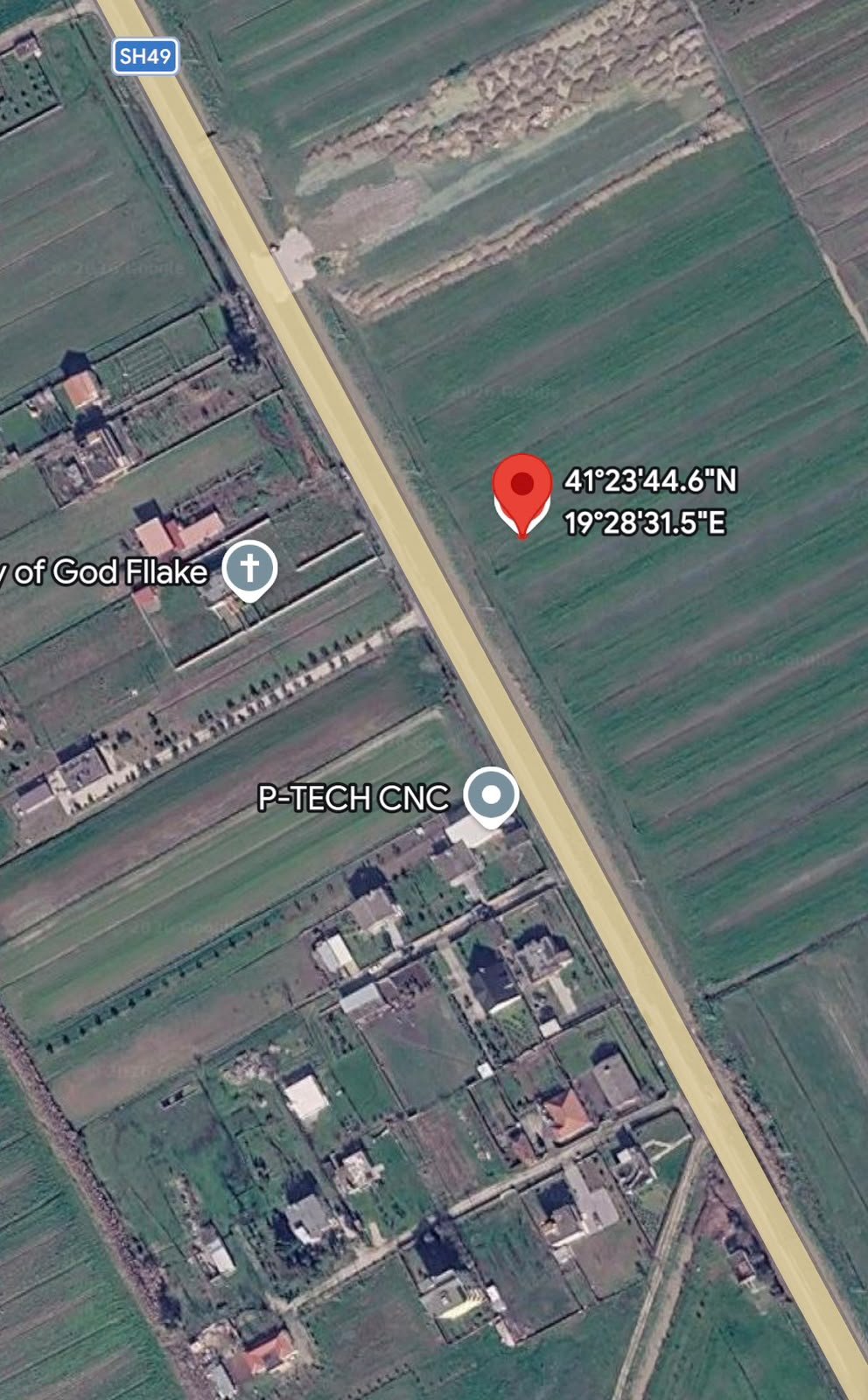 5,400 m² land for sale on Fllaka Road with a permit for a 1,200 m² warehouse